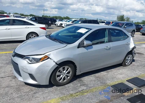 2016 Toyota Corolla L из США, поврежденный, VIN 2T1BURHE7GC500450